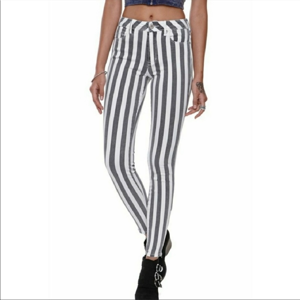 Pacsun Bullhead High Rise Stripe Skinny Jean